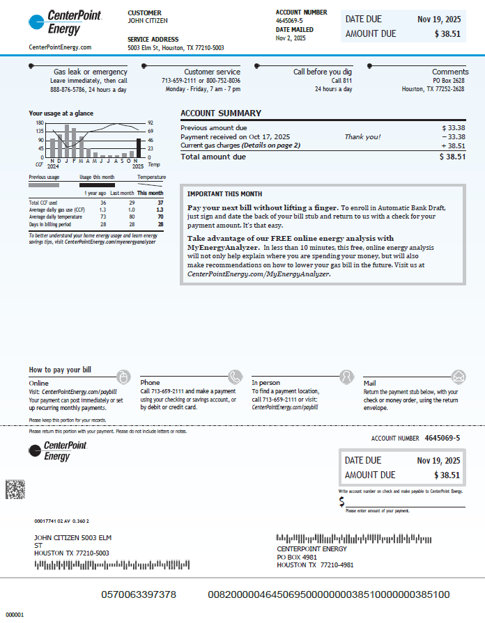  Minol USA business utility bill 